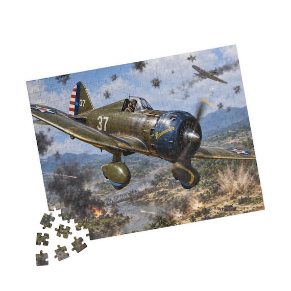 Boeing P-26 Peashooter Jigsaw Puzzle, WWII Fighter Plane in 110, 252, or 520 Pieces
