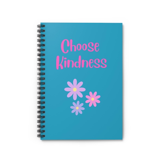Choose Kindness Spiral Notebook | Inspirational Journal for Students, Gifts for Friends, Positive Affirmation, Stationery