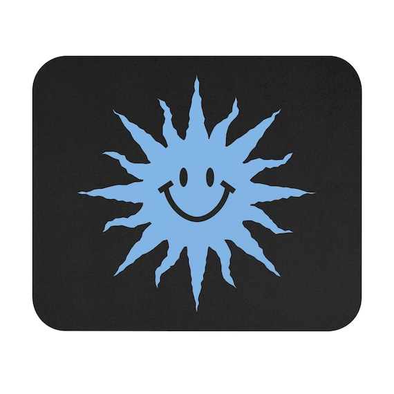 Sunny Smiley Mouse Pad - Fun Desk Accessory, Gamer Gift, Office Decor, Home Workspace, Eco-Friendly Desk Mat