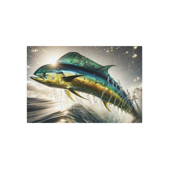 Metal Fish Wall Art, Ocean Decor, Marine Themed Gift, Fishing Enthusiast Decor, Nautical Home Accent, Kitchen Wall Art, Mahi Mahi