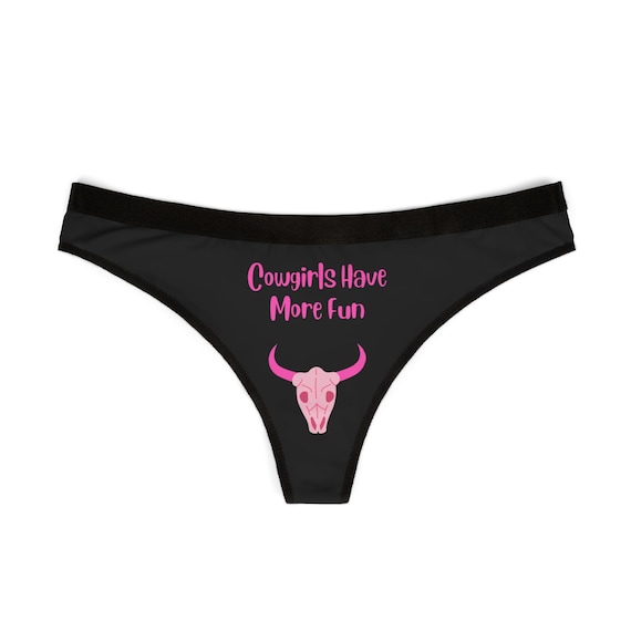 Cowgirl Themed Women's Thongs | Cute Lingerie, Gifts for Her, Fun Underwear, Bachelorette Party, Country Style