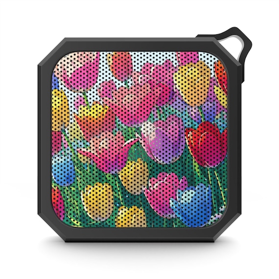 Vibrant Floral Tulip Bluetooth Speaker, Portable Outdoor Sound, Spring Decor, Music Lover Gift, Garden Party Essential