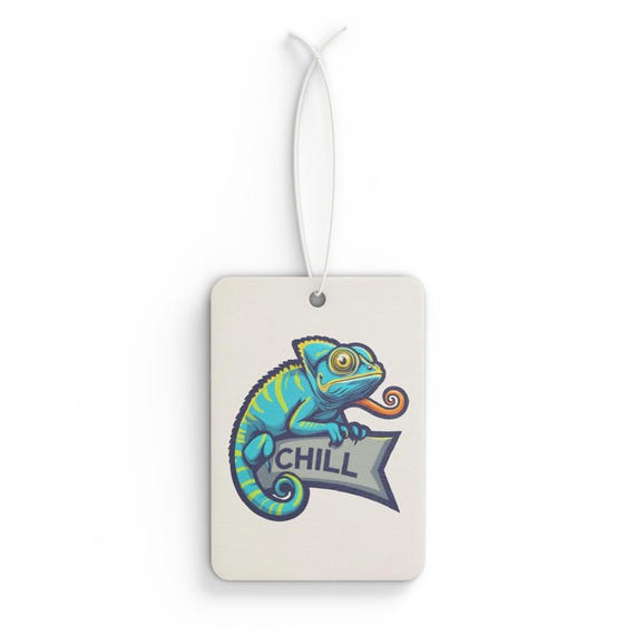 Chameleon Car Air Freshener: Chill Vibes Design | Unique Scented Accessory for Drivers & Home