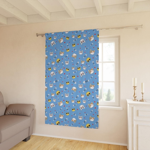 Whimsical Cat Window Curtains: Playful Home Decor for Animal Lovers, Kids Rooms & Pet Enthusiasts