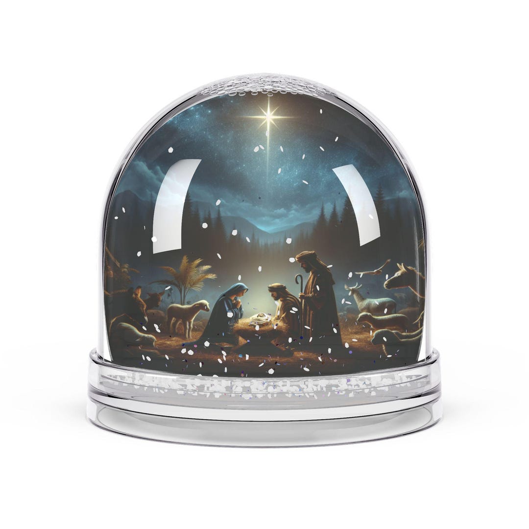 Nativity Scene Snow Globe | Christmas Nativity Snow Globe - Etsy
