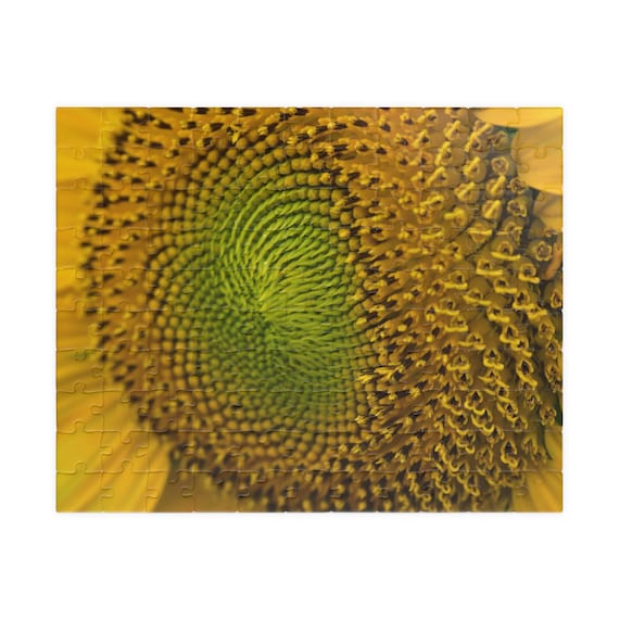 Sunflower Spiral Puzzle - Nature Jigsaw for Relaxation, Gifts for Nature Lovers, Family Game Night, Mindfulness Activity, Indoor Fun
