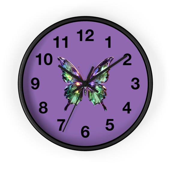 Butterfly Wall Clock - Vibrant Home Decor, Nature Inspired