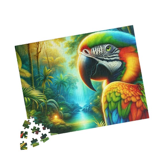 Macaw Parrot Jigsaw Puzzle: Colorful Bird Lover's Gift
