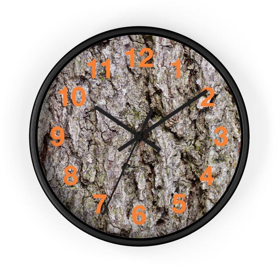 Rustic Tree Bark Wood Wall Clock - Nature Home Decor