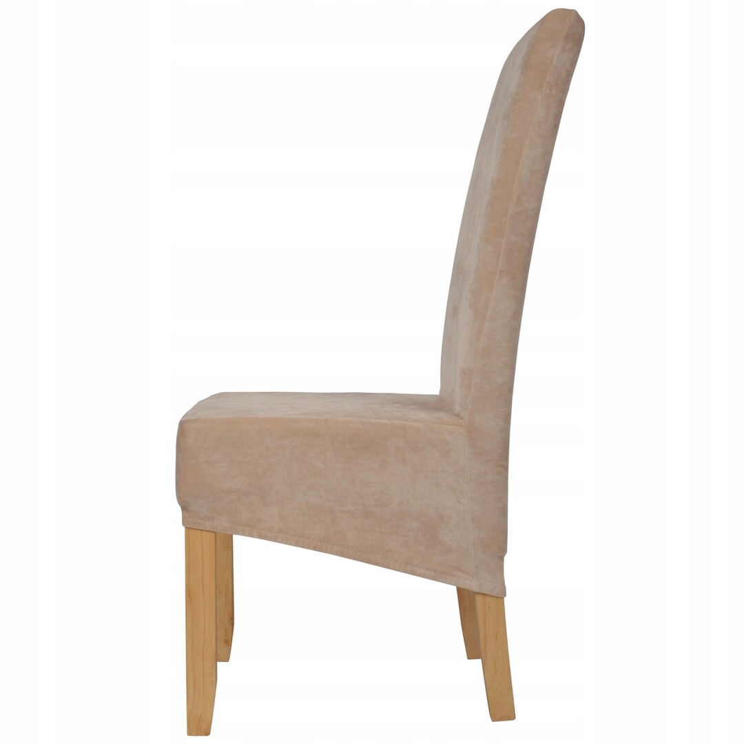 LIGHT BEIGE Velvet Oblique Chair Cover / Stretch Chair Cover / Etsy