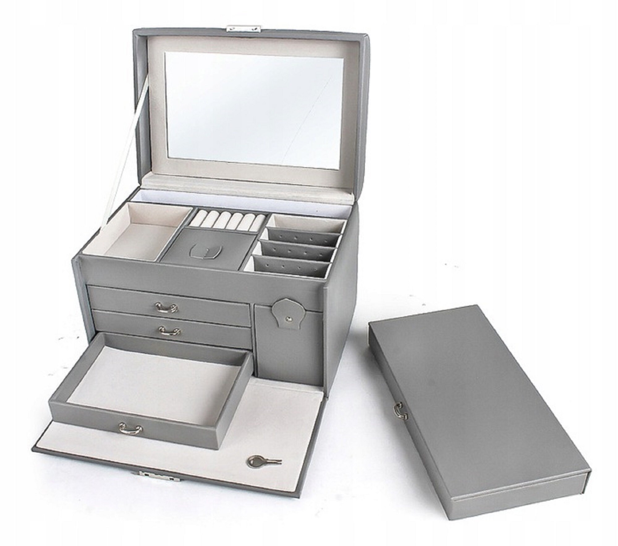 Luxury Grey Jewellery Leatherette Box with an additional Etsy