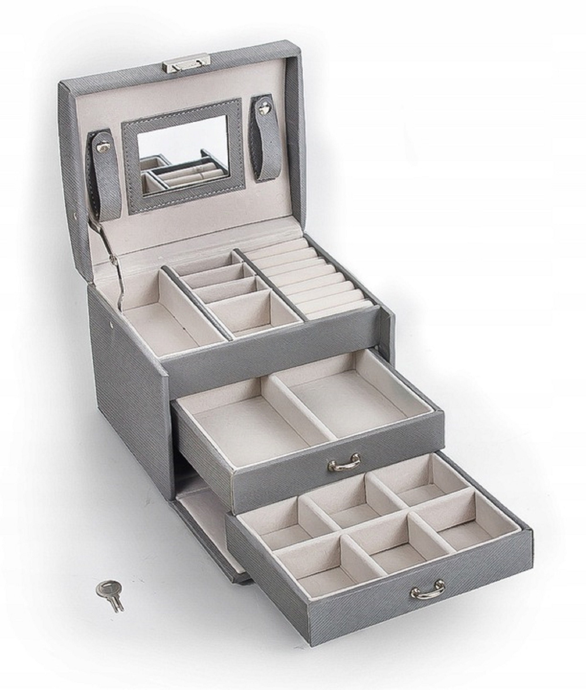 Luxury Grey Jewellery Leatherette Box / Multipurpose Jewellery Etsy