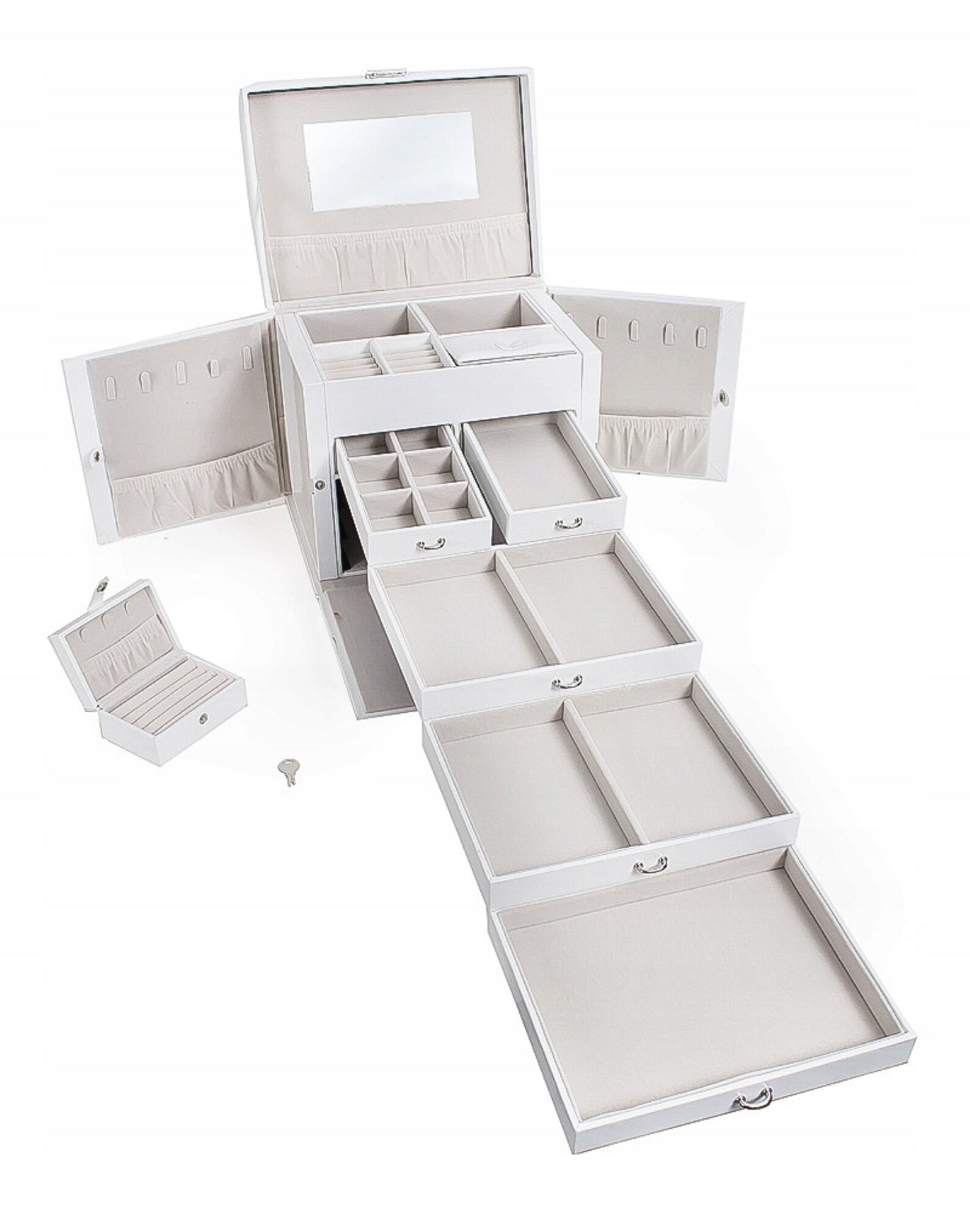 Large Luxury White Jewellery Leatherette Box With an Etsy