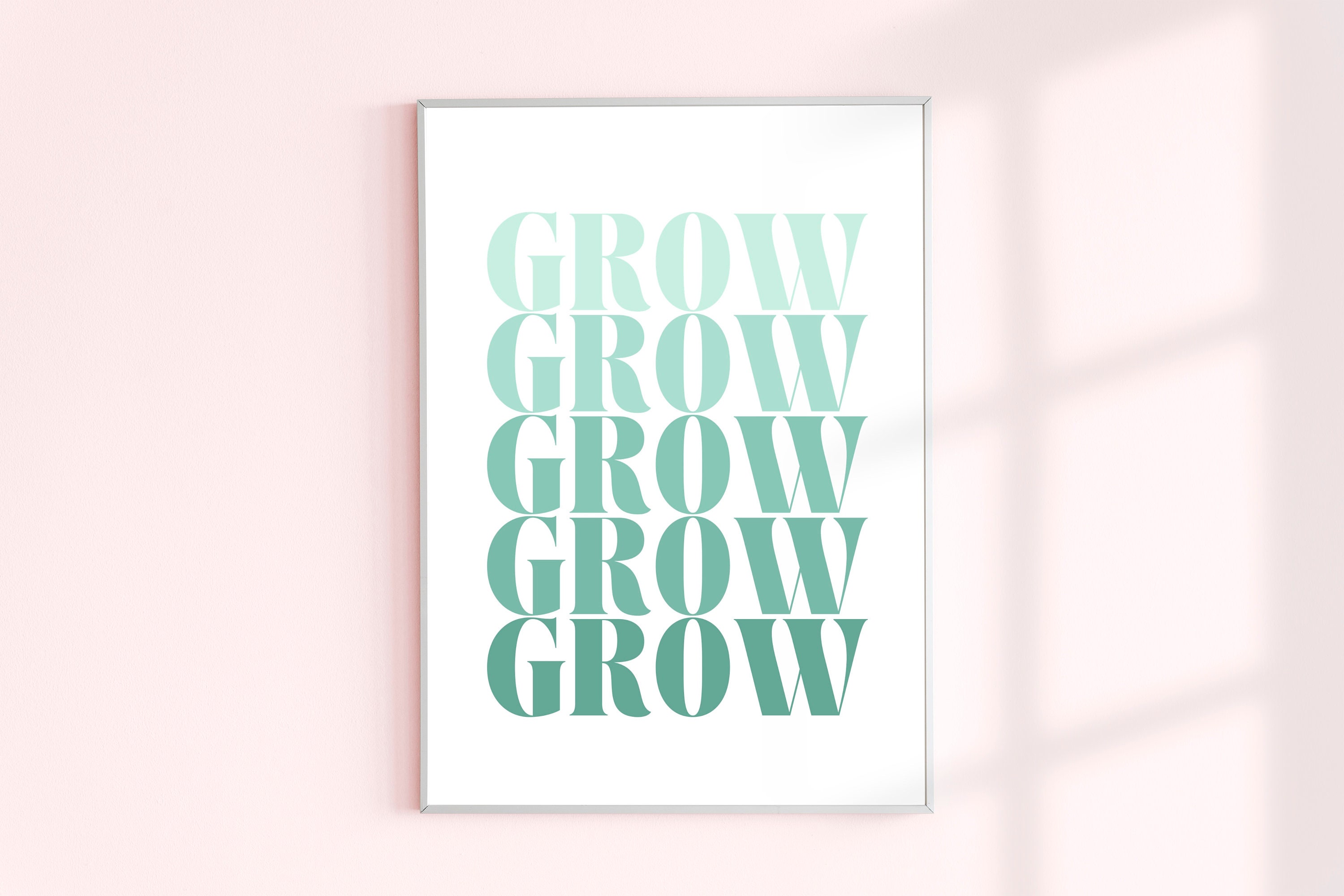 Grow Wall Art Printable Wall Art Modern Art Colourful Etsy