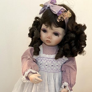 Shy violet porcelain doll top