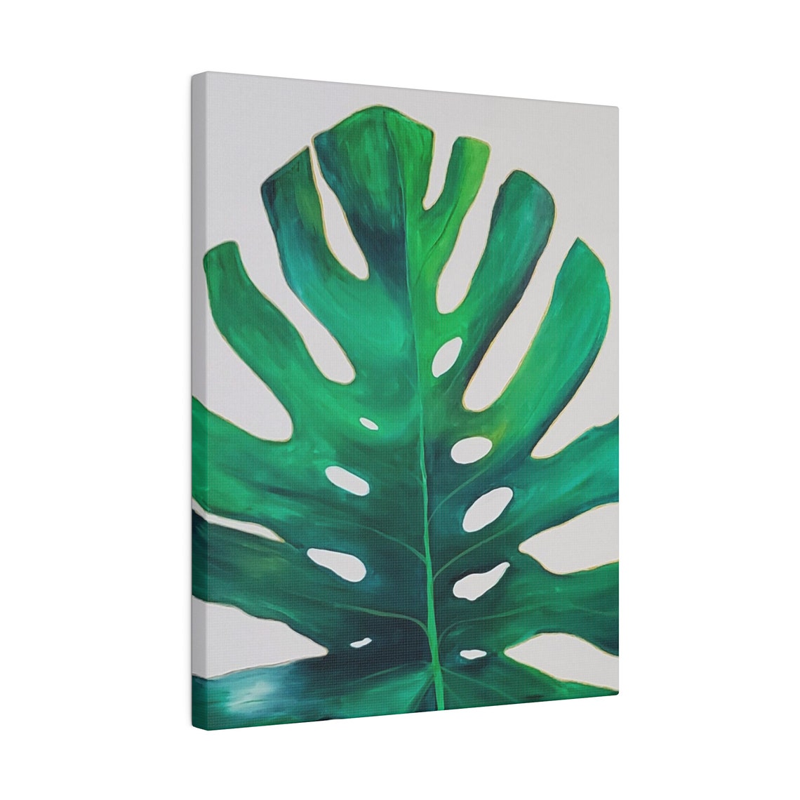 Monstera Leaf Painting: Canvas Art Canvas Print Wall Art Home Decor ...