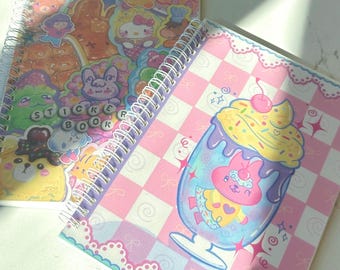 Album di adesivi riutilizzabili formato A5: collage di adesivi Kawaii, journaling, collezione di articoli di cancelleria, 50 pagine
