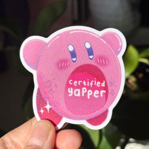 Zertifizierter Yapper Wasserdichter Aufkleber | Lustig, niedlich, ästhetisch, Kawaii Briefpapier