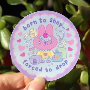 Adesivo para Amantes de Brindes | Colecionador de Brindes, Papelaria Kawaii Feminina, Coelho de Compras, Diário, Estética Pastel