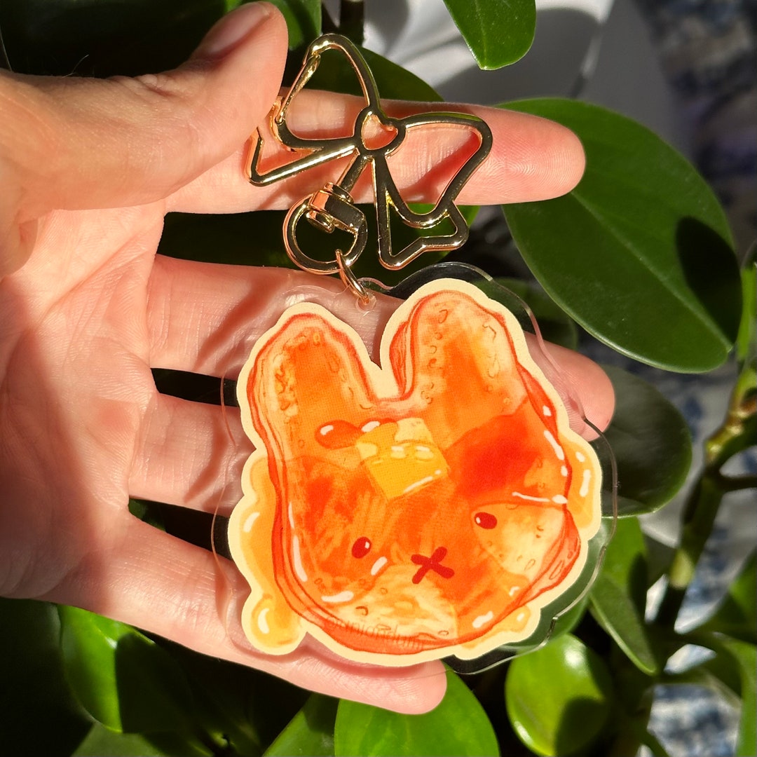 Bunny Pancake Keychain Acrylic Kawaii Keychain Miiffy Keychain Double