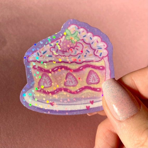 Strawberry Shortcake Sticker | Waterproof Sticker - Holographic Sticker - Phone Sticker - Kawaii Sticker