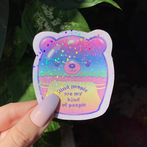 Squishmallow Sticker | Holographic Sticker - Plushie Sticker - Kawaii Glitter Sticker - Cute Waterproof Sticker - Phone Sticker