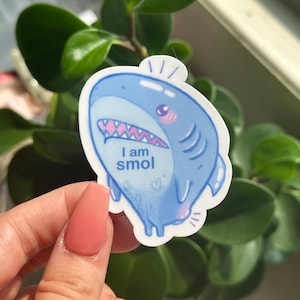 Chonk Shark Waterproof Sticker: Funny Meme, Glitter Vinyl