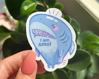 Chonk Shark Waterproof Sticker: Funny Meme, Glitter Vinyl