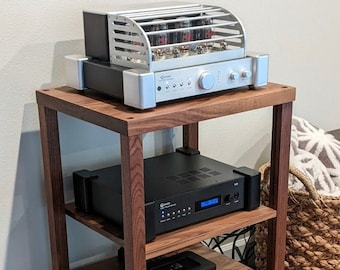 Thick Top Audio Rack With Adjustable Shelving