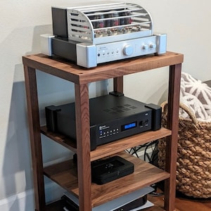 Thick Top Audio Rack With Adjustable Shelving