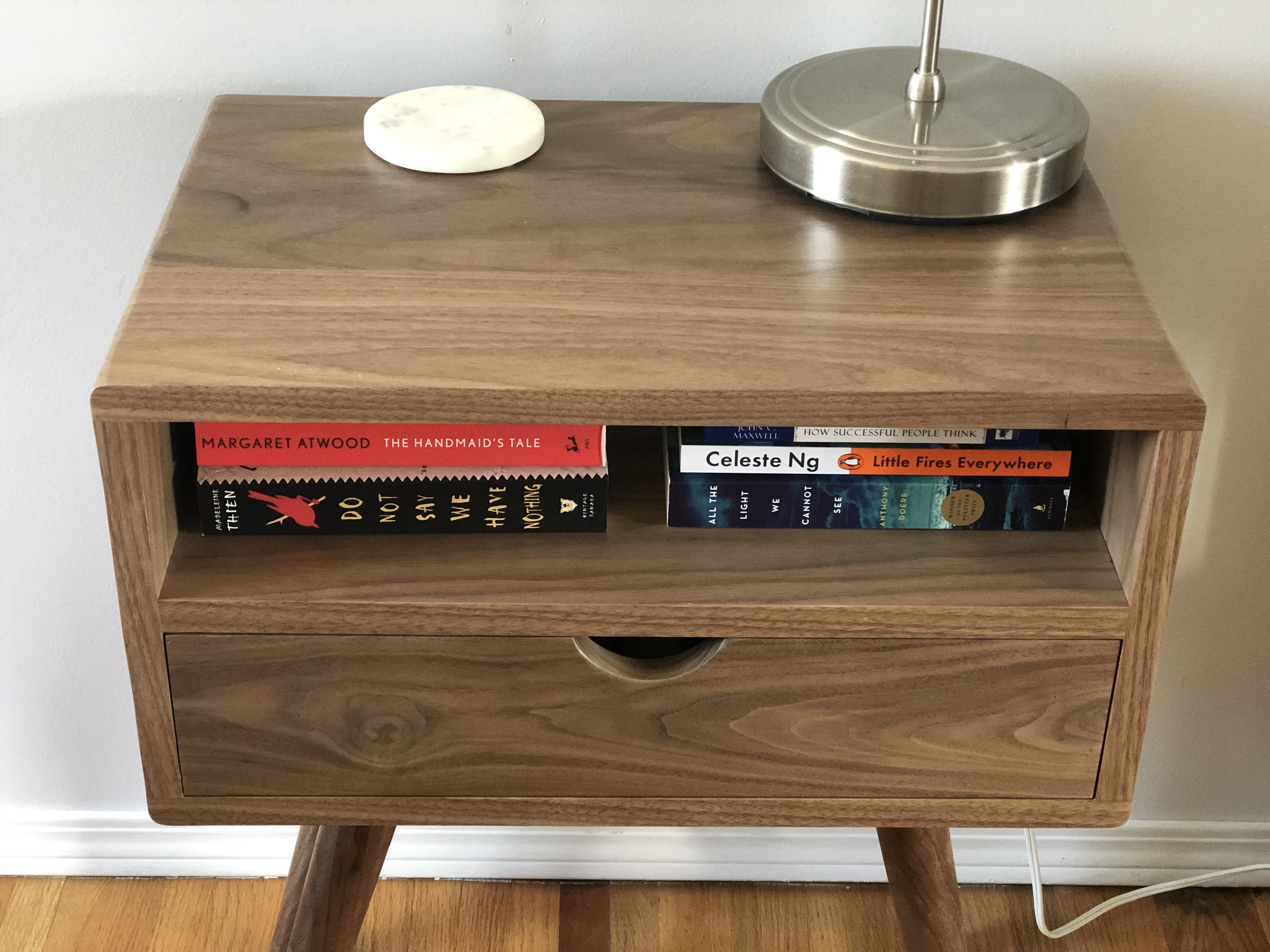 Midcentury Modern Bedside Table Walnut Etsy — free download
