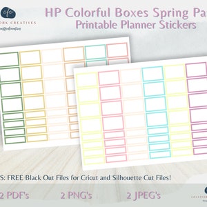 DD - Stickers imprimables HP pastel printanier - Compatible Cricut - Happy Planner MAMBI - Balle - Fichiers de coupe Silhouette