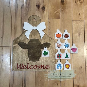 Interchangeable Cow Tag Sign