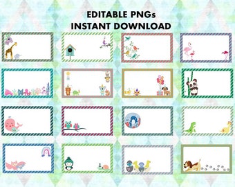 Printable Name Label Etsy