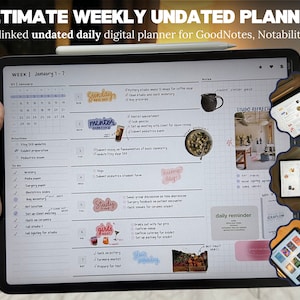 That girl planner, Undated digital Planner, Weekly Planner, GoodNotes Notability iPad Planner, Daily Planner Digital Journal, GoodNotes 2025