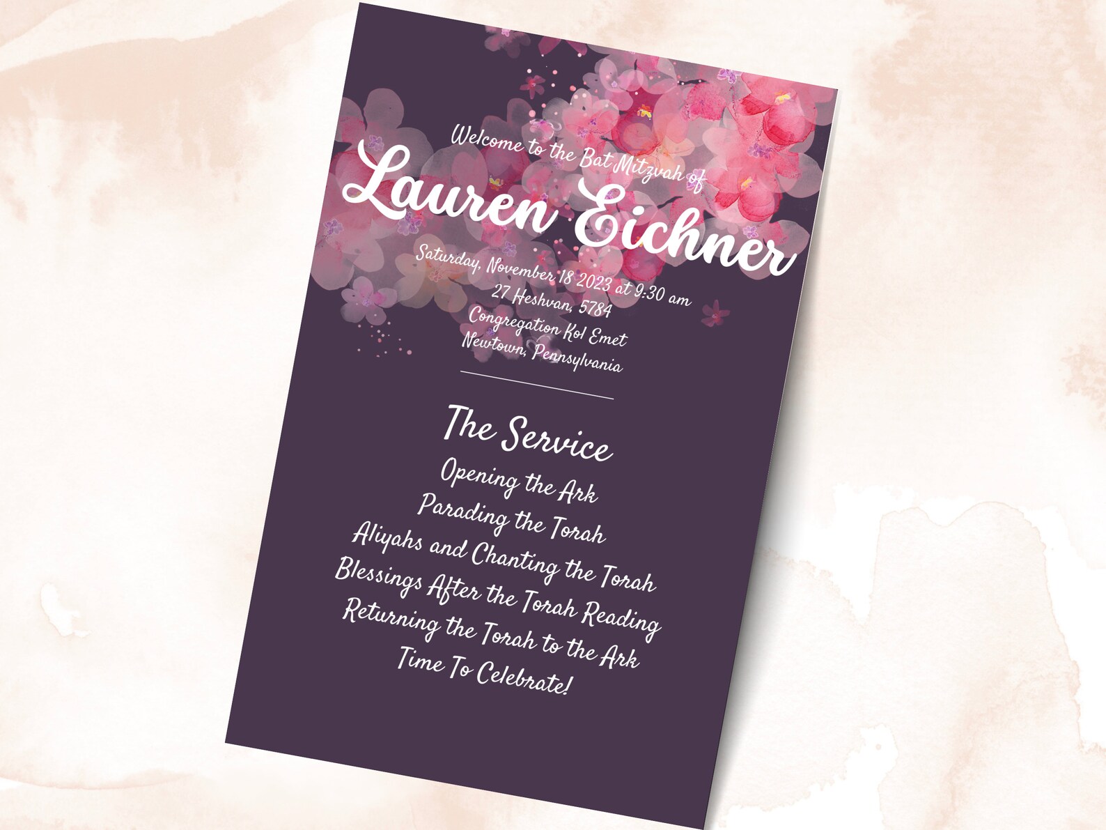 Bat Mitzvah Program Template Bat Mitzvah Explanation Program for Bat Mitzvah Program Template Bat Mitzvah Explanation Program for
