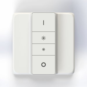Magnetic Cover Plate for Philips Hue Dimmer - UK Light Switches - For Hue Dimmer V1 & V2 - No Screws and No Switch Removal Necessary