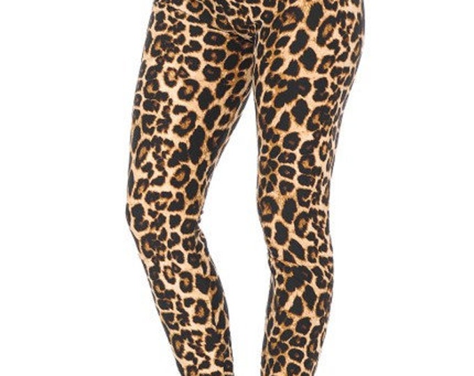 Silver & Black Leopard Leggings