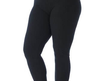 Solid Black Leggings - Buttery Soft - One Size Extra Plus