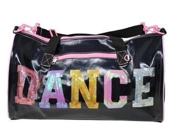Dance In Style Basic Carry All Bag- Shimmery Black Dance Fitness bag Dance Exercise Gym Essentials Bag Gift Item