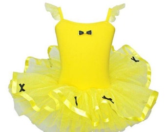 Emma Wiggles Ballet Bow Tutu Dress Yellow Wiggle Ballet Dress Ballet costume Dance lovers dress Yellow Wiggle Costume