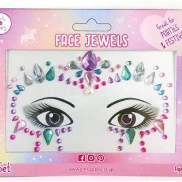 Face Jewels Crystal Jewel Face Sticker For Raves, Festivals, Outfits, Halloween, Costumes, Waterproof face stickers parties face gems