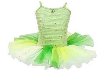 Disney Princess Tiana Sparkling Rutched Tutu Tiana costume dressups Tiana Ballet Tutu Dress