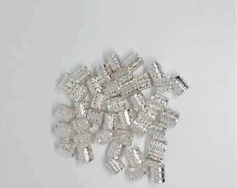 20PCS Dreadlock Hair Braid Cuff Clip Bead Ring Wrap Adjustable Jewellery Silver