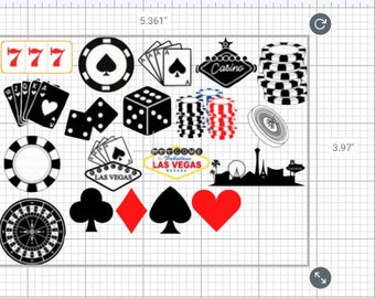 POKER las vegas chips carte dadi