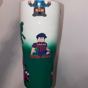 Etched Roblox water bottles for my nephews 🖤