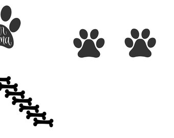 Zampa di cane stampa osso