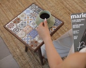 End Table, Side Table, Coffee Table, Nesting Table, Wood Table, Rustic Table, Mexican Table, Tile Table, Christmas Gifts, Mosaic Tiled Table