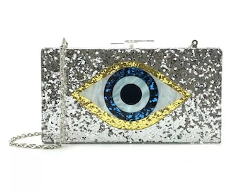 EVIl EYE BLING CLUTCH
