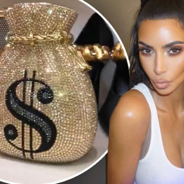 Rhinestone Money Bag Clutch Etsy